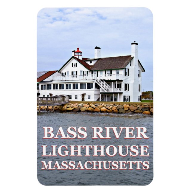 Íman Farol de Bass River, Massachusetts Flexi Magnet (Vertical)