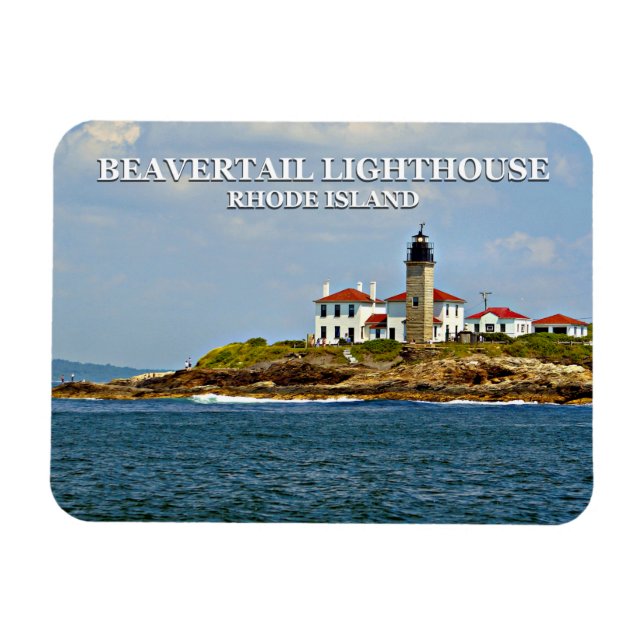 Íman Farol de Beavertail, Rhode Island (Horizontal)