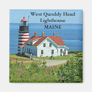 Íman Farol de Cabeça Oeste Quoddy, Maine Magnet