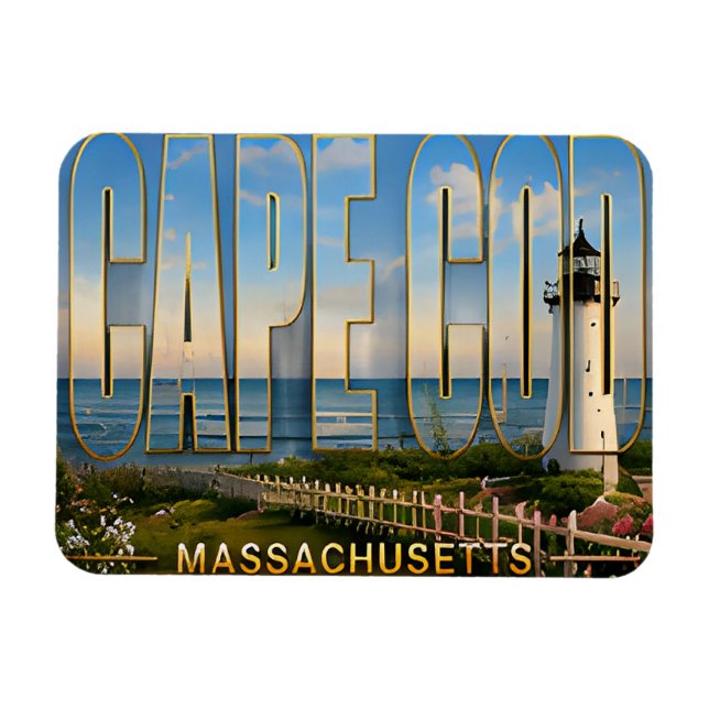 Íman Farol de Cape Cod Massachusetts Viagem Costeira (Horizontal)