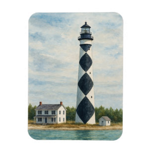 Íman Farol de Cape Lookout em Aquarela