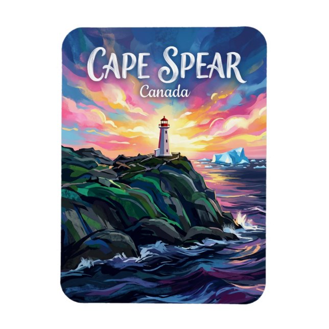 Íman Farol de Cape Spear Canadá (Vertical)