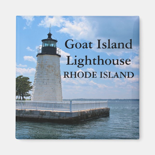 Íman Farol de Goat Island, Magnet de Rhode Island (Frente)
