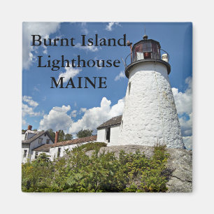 Íman Farol de Ilha Queimada, Maine Magnet
