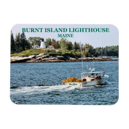 Íman Farol de Ilha Queimada, Maine Photo Magnet