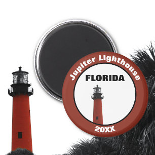 Íman Farol de Jupiter Florida Vermelho Fotográfico