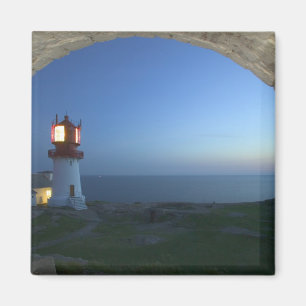Íman farol de lindesnes, ponto mais meridional da norue