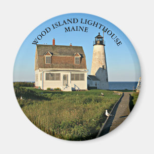 Íman Farol de Madeira, Maine Round Magnet
