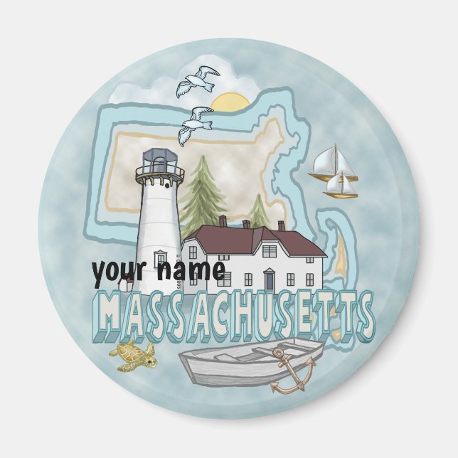 Íman Farol de Massachusetts (Frente)