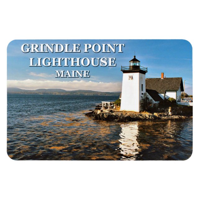 Íman Farol de Ponto Grindle, Maine Flexi Magnet (Horizontal)