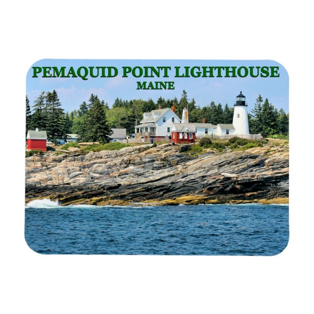 Íman Farol de Ponto Pemaquide, Maine Magnet (Horizontal)