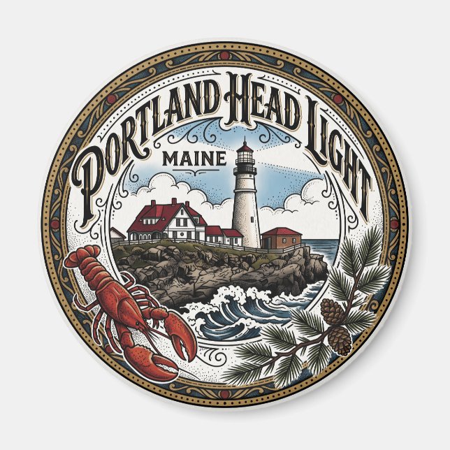 Íman Farol de Portland Head EUA (Frente)