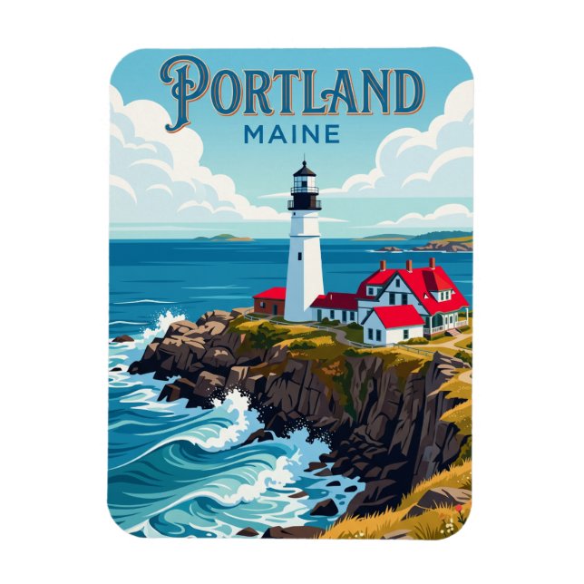 Íman Farol de Portland Head EUA (Vertical)