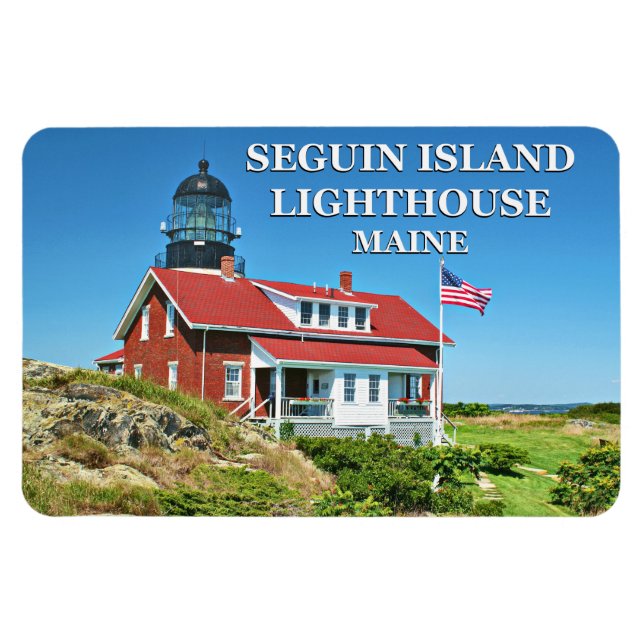 Íman Farol de Seguin Island, Maine Flexi Magnet (Horizontal)