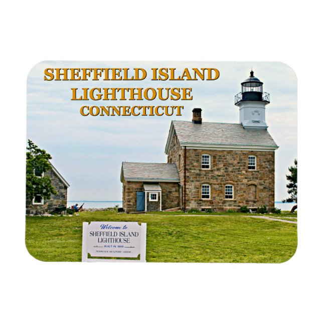 Íman Farol de Sheffield Island, Connecticut (Horizontal)