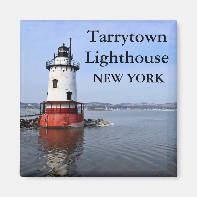 Íman Farol de Tarrytown, Magnet Quadrado de Nova Iorque (Frente)
