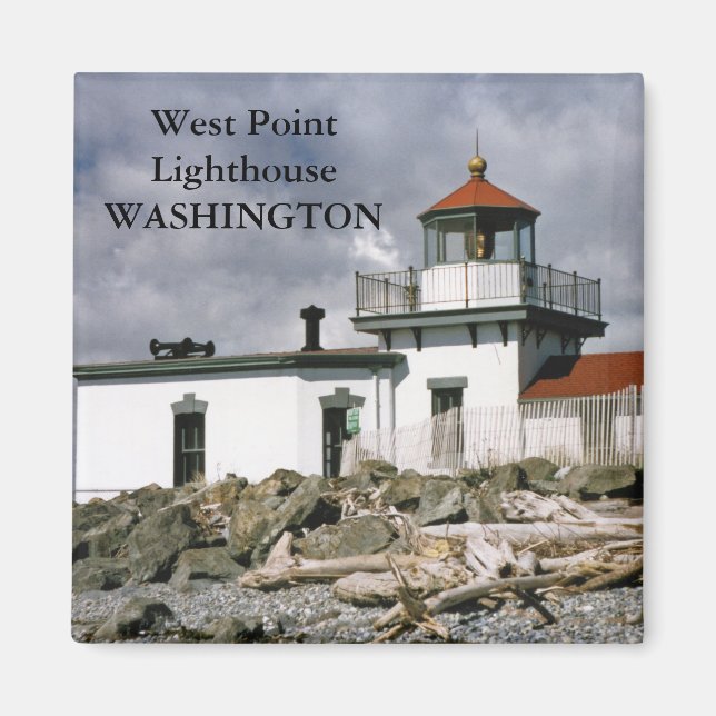 Íman Farol de West Point, Washington Magnet (Frente)
