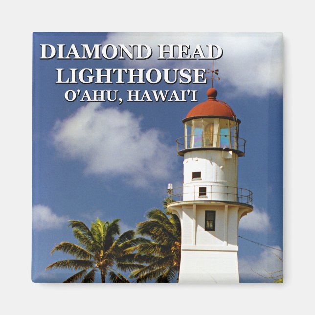 Íman Farol Diamond Head, O'ahu, Hawai'i Magnet (Frente)