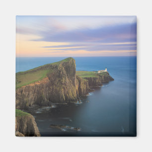 Íman Farol do ponto de Neist em Skye no por do sol