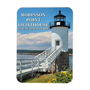 Íman Farol do ponto de Robinson, Au Haut da ilha, Maine