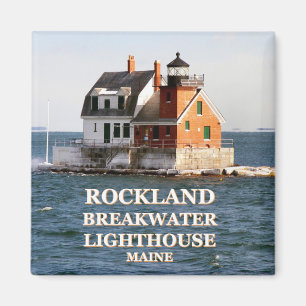 Íman Farol do quebra-mar de Rockland, ímã de Maine