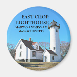 Íman Farol East Chop, Massachusetts Round Magnet