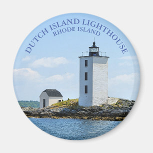 Íman Farol holandês da ilha, Rhode - ímã redondo da