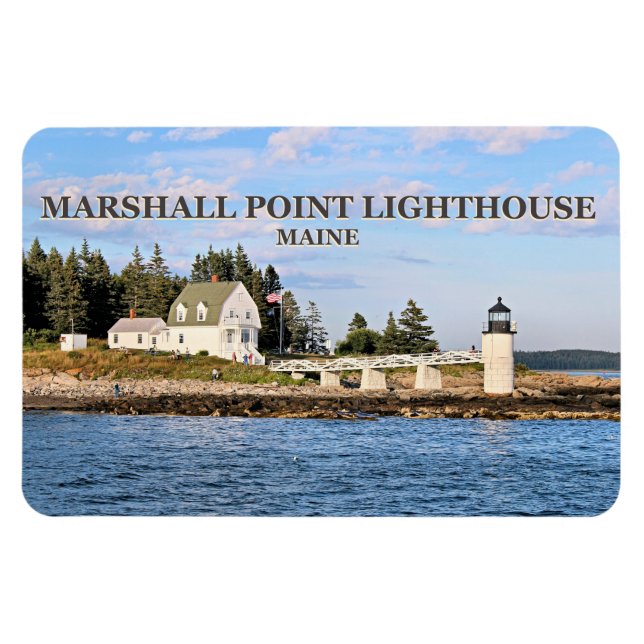 Íman Farol Marshall Point, Maine Flexi Magnet (Horizontal)