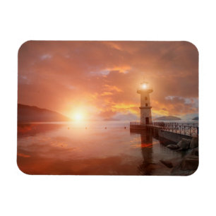 Íman Farol no por do sol