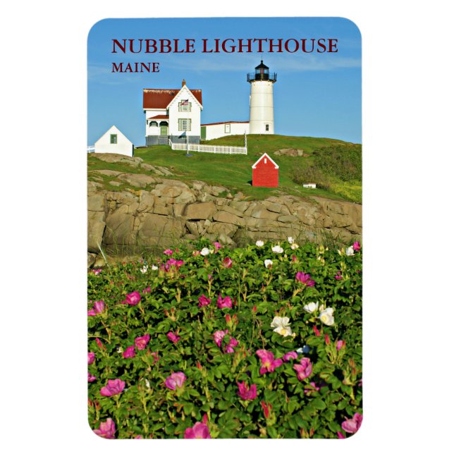 Íman Farol Nubble, Magneta Cape Neddick Maine Flexi (Vertical)