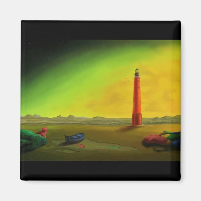 Íman Farol num ímã Paisagem Barren (Frente)