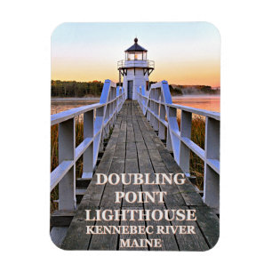 Íman Farol Ponto Duplo, Ilha Arrowsic, Maine