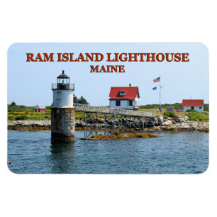 Íman Farol Ram Island, Maine Flexi Magnet