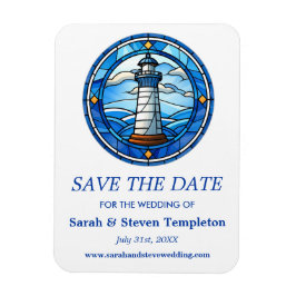 Íman Farol Velejando Casamento Náutico Salvar Data