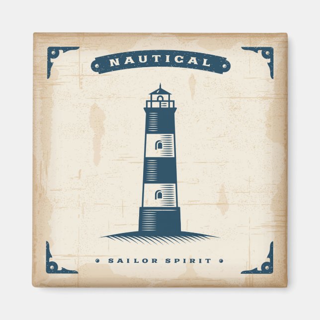 Íman Farol Vintage Poster 1 (Frente)