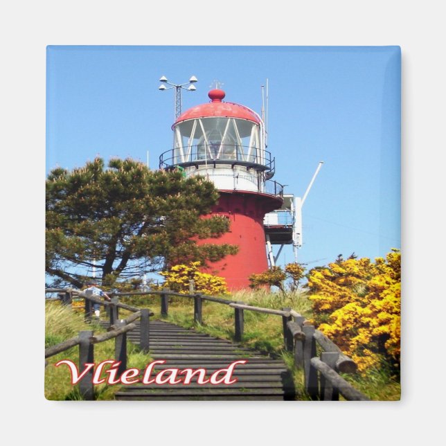 Íman Farol zNL021 VLIELAND, Ilhas Frísias Neerlandesas, (Frente)