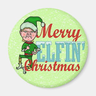 Íman Farsa Elfin alegre engraçada de Bah do Natal