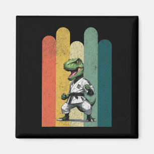 Íman Fãs de dinossauros bravos orgulho de caratê corage