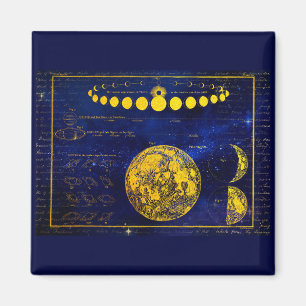 Íman Fases da Vintagem da Lua Saturno Júpiter Vênus