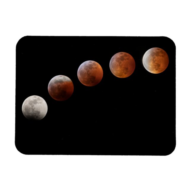 Íman Fases de Lua Completas Eclipse Lunar Total | Color (Horizontal)