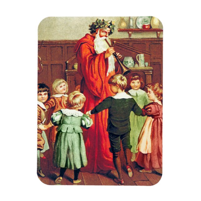Íman Father Christmas Blowing The Horn (Vertical)