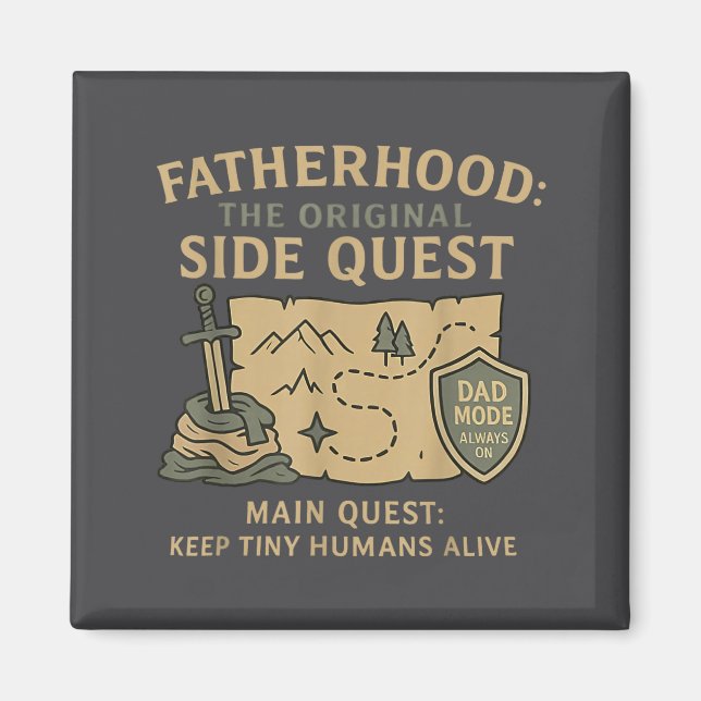 Íman Fatherhood The Original Side Quest Dad Mode  (Frente)
