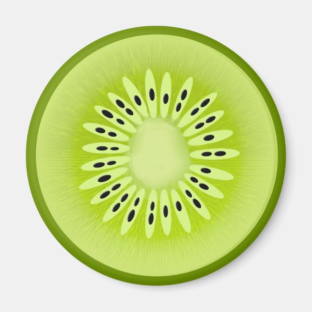Íman Fatia de Fruta Estilizada de Kiwi (Frente)