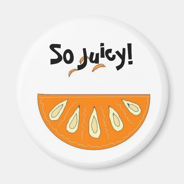 Íman Fatia de Laranja Suculenta (Frente)