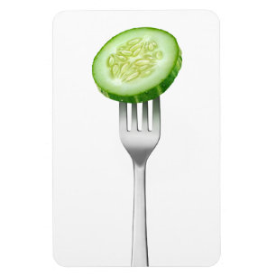 Íman Fatia de pepino em um garfo