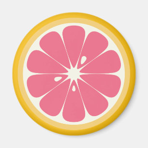 Íman Fatia de toranja Rosa