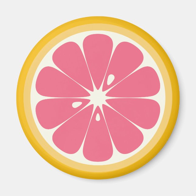 Íman Fatia de Toranja Rosa (Frente)