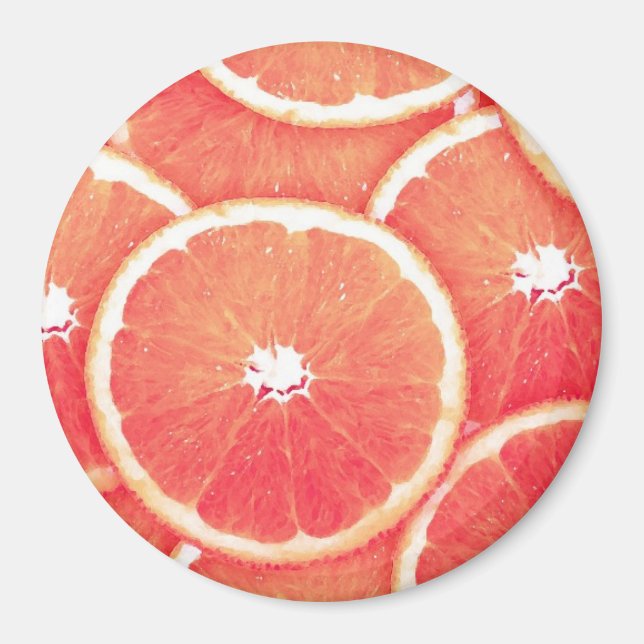 Íman Fatias de toranja rosa (Frente)