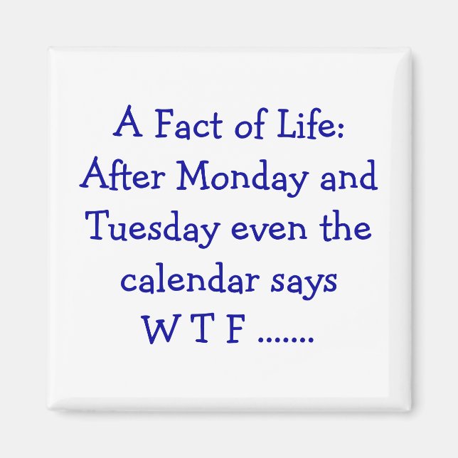 Íman Fato da vida - ímã (Frente)