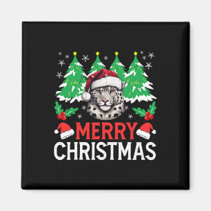 Íman Fato de pijama de Natal de leopardo para férias de